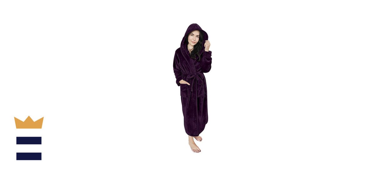 NY Threads Fleece Hooded Bathrobe