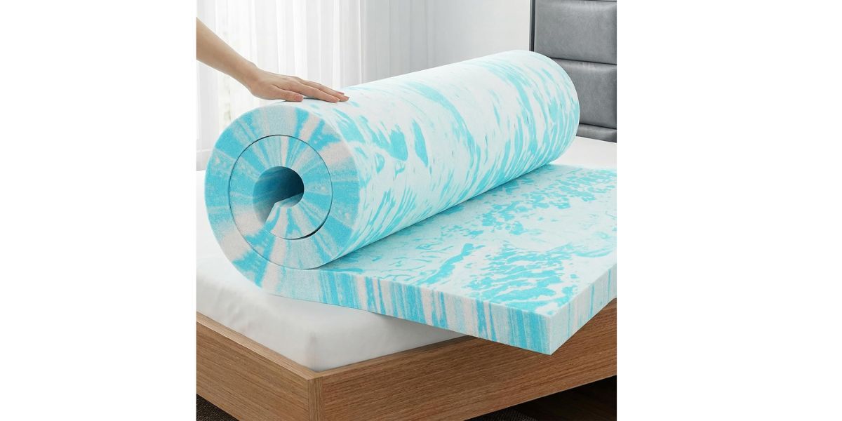 OLIXIS 3 Inch Twin XL Size Gel Infused Memory Foam Mattress Topper