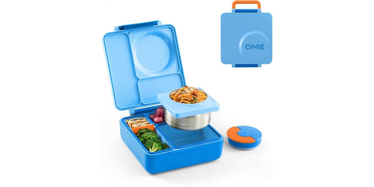 OmieBox Kids Insulated Leakproof Bento Lunch Box with Food Jar