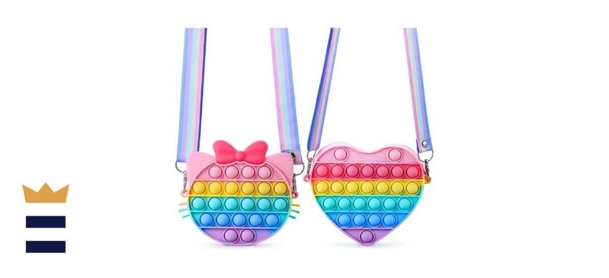 Oumee 2-Pack Cat and Heart Pop Purses