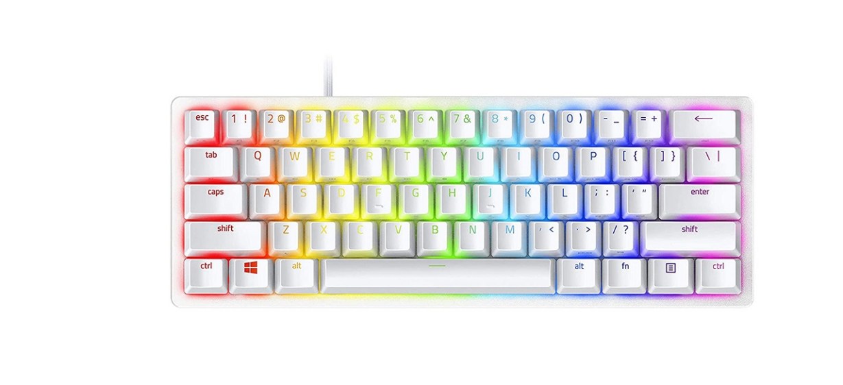 Razer Hunstman Mini 60% White Backlit Chroma RGB Gaming Keyboard