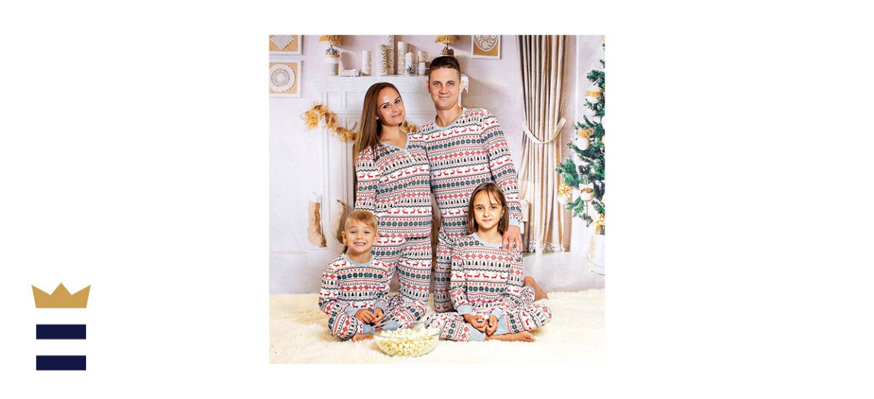 Reindeer Print Family Christmas Pajamas