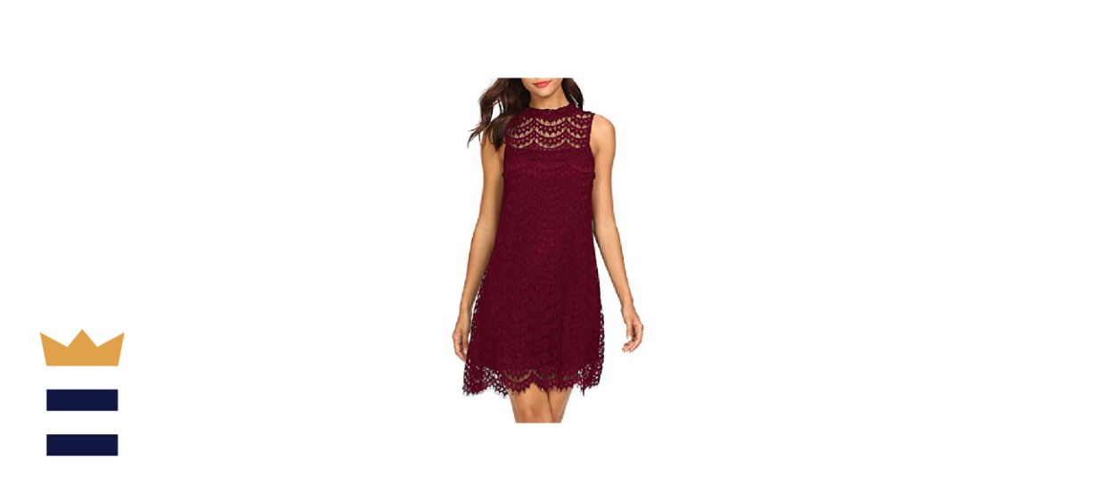 Romwe Women’s Lace Sleeveless Cocktail Dress