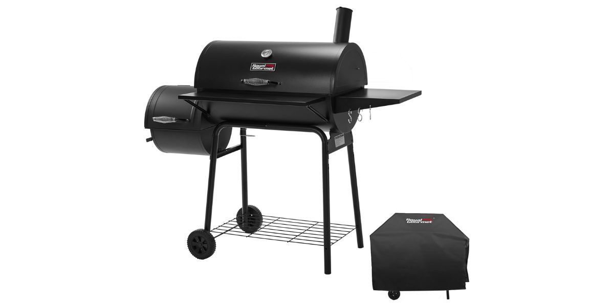 Royal Gourmet CC1830SC Charcoal Grill Offset Smoker with Cover