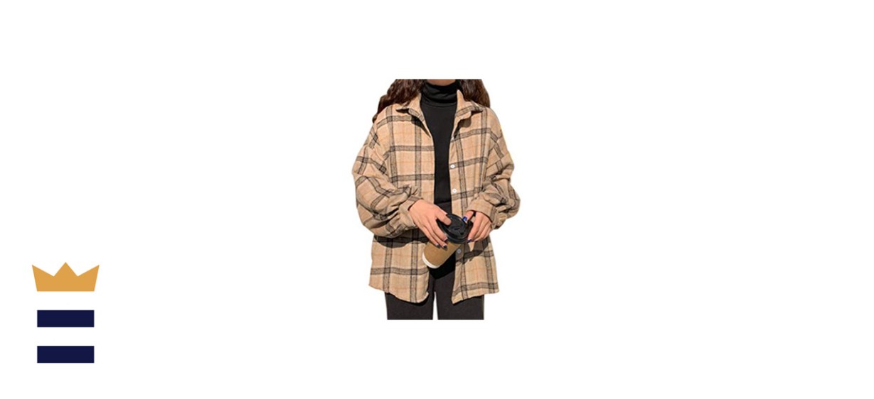 Safrisior Women’s Flannel Plaid Shirt