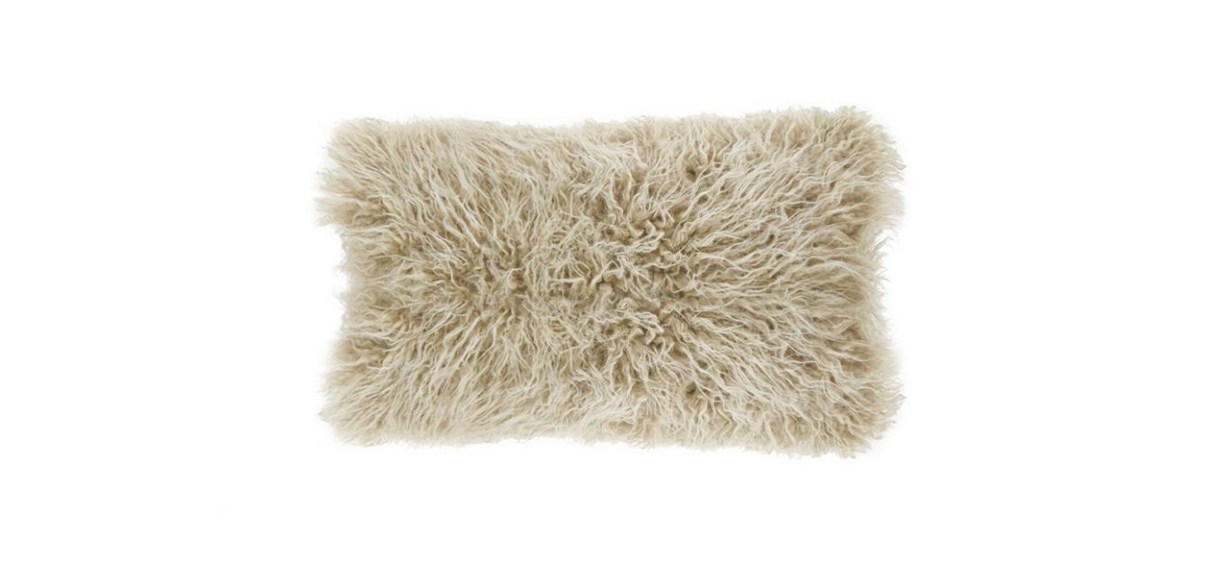 Saro Lifestyle Mongolian Faux Fur Decorative Pillow