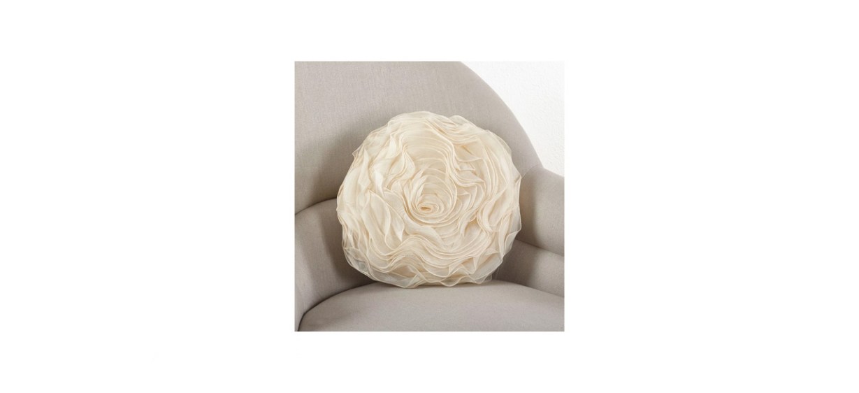 Saro Rose Decorative Pillow