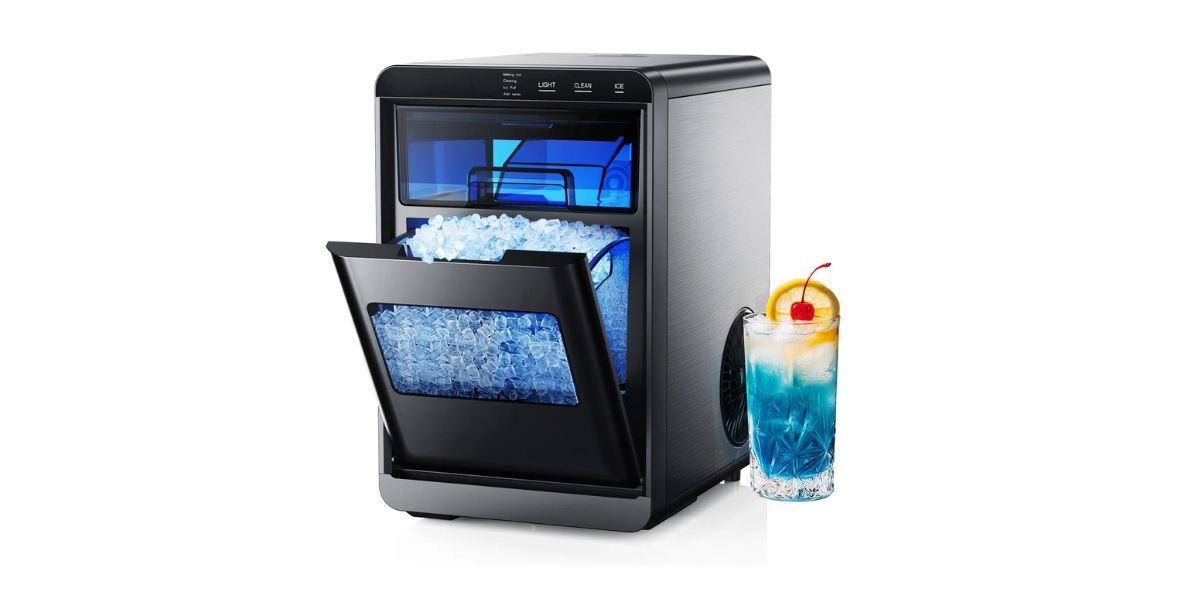 Simzlife 44 Lbs. Daily Nugget Ice Maker Countertop 