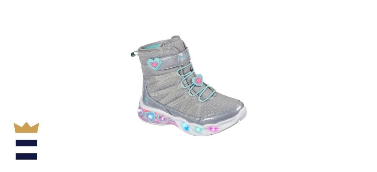 Skechers Little Girls Lights - Sweetheart Lights - Love To Shine Casual Boots