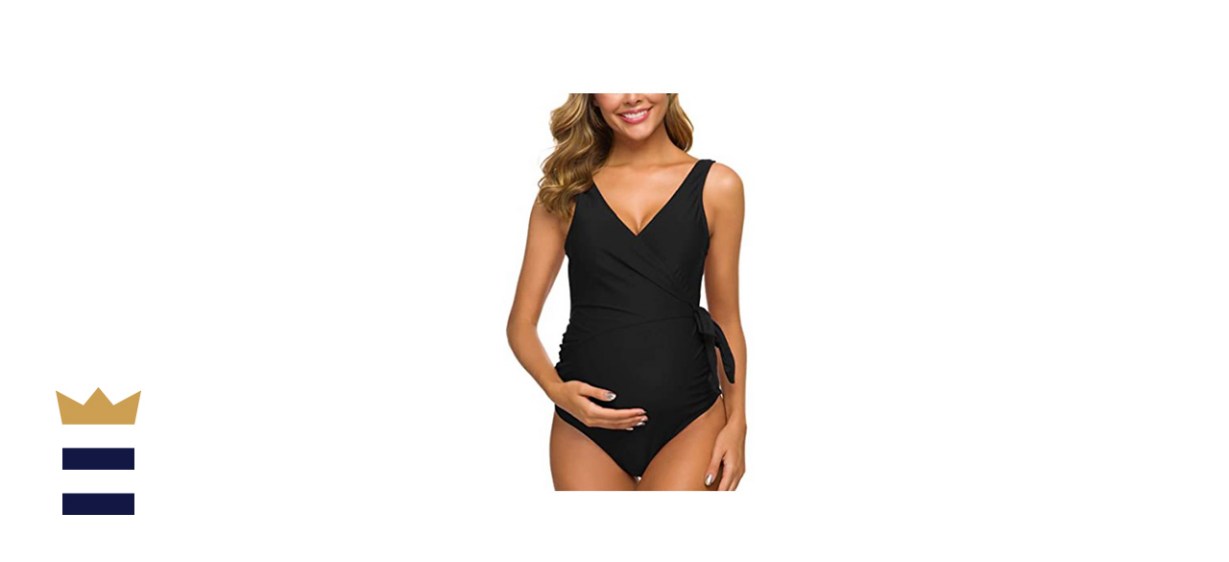 Tempotrek One-Piece Tie Front Maternity Swimsuit