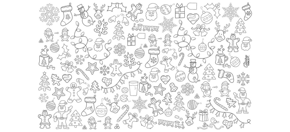 Best The Coloring Table Holiday Design Square Tablecloth