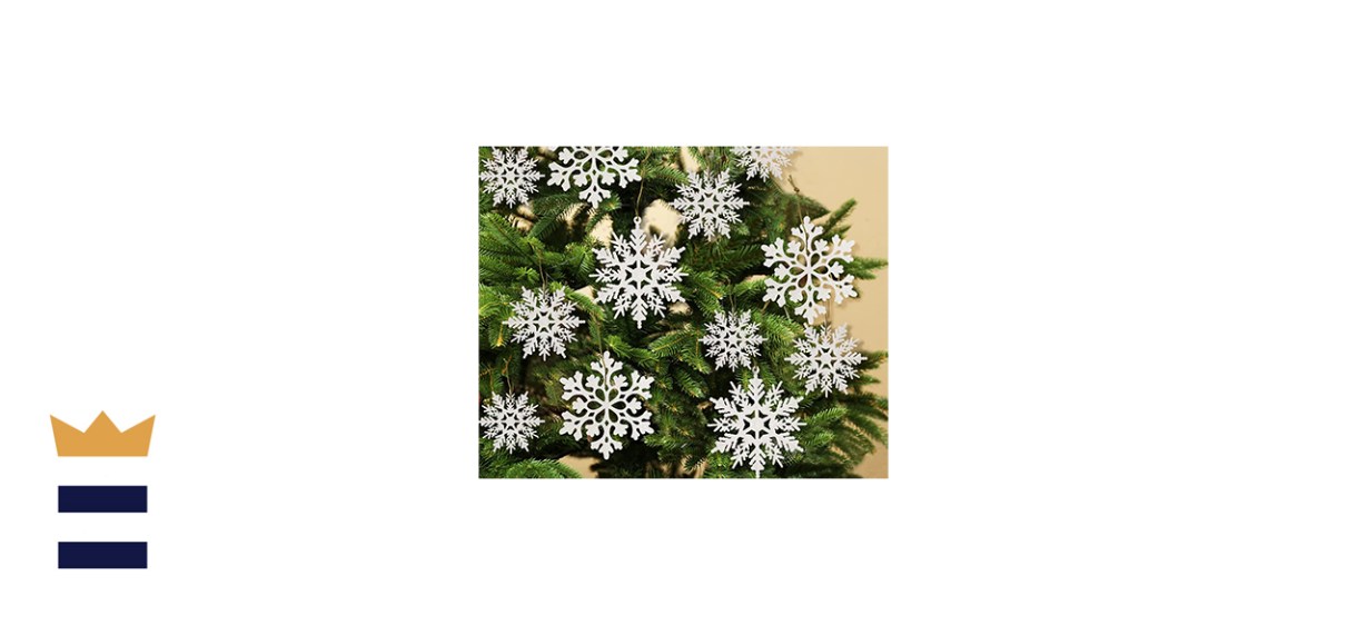 The Kockuu Store 36pcs White Snowflake Ornaments