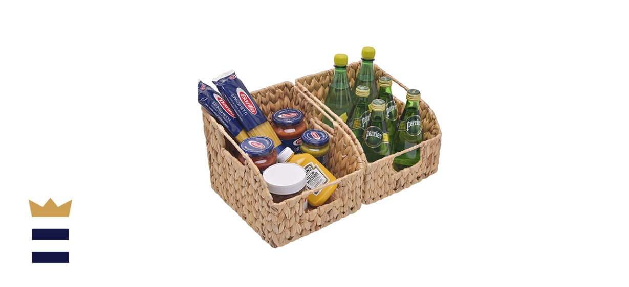 StorageWorks Water Hyacinth Wicker Baskets