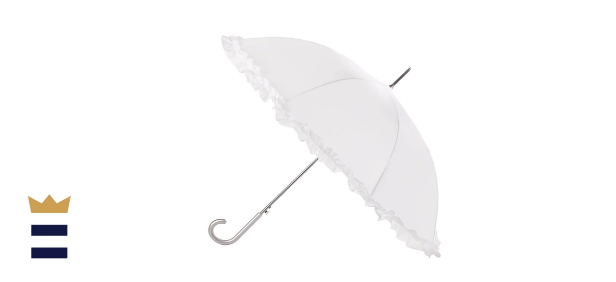 totes Women_s Auto Open Ruffle Stick Umbrella