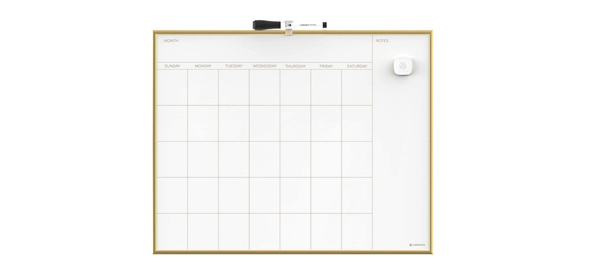 U Brands Magnetic Monthly Calendar Dry Erase Board