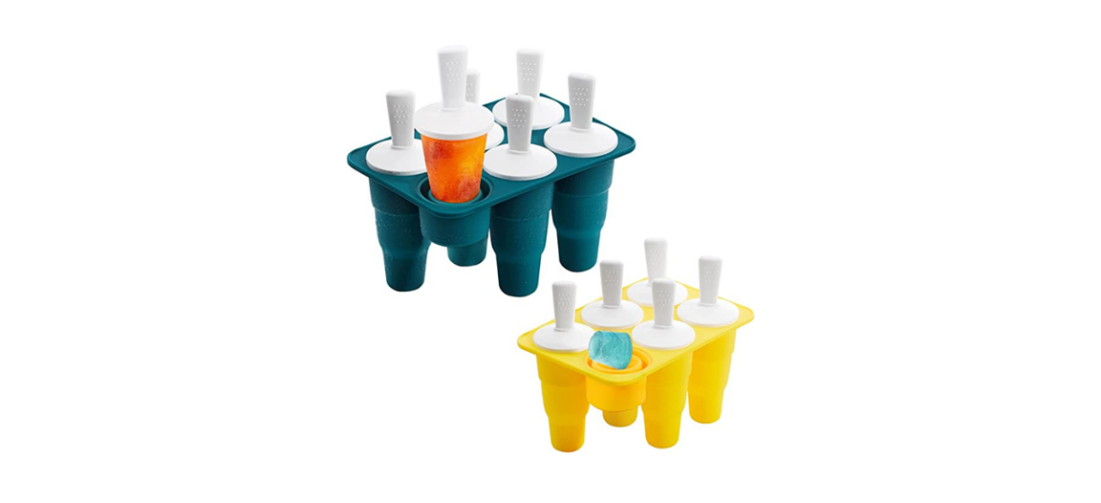 Zoku Dino Pop Molds, 6 Different Easy-release Silicone Popsicle Molds in  One Tray, Unique and Fun Prehistoric Designs