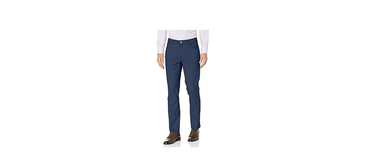 Van Heusen Men's Slim-Fit Stretch Flat-Front Traveler Pant