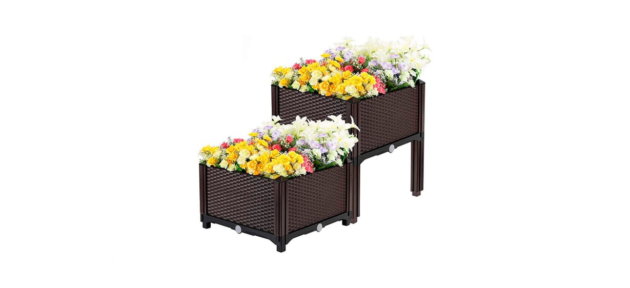 Vivohome Elevated Garden Planter Kit Pack of 2