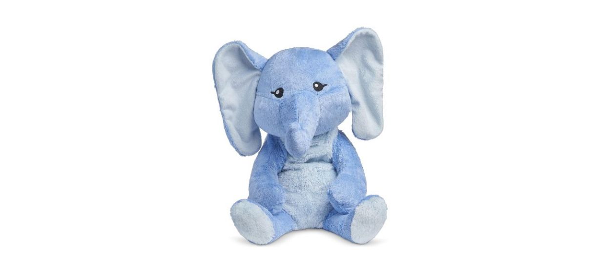 HUGIMALS Emory The Elephant, blue elephant weighted stuffed animal