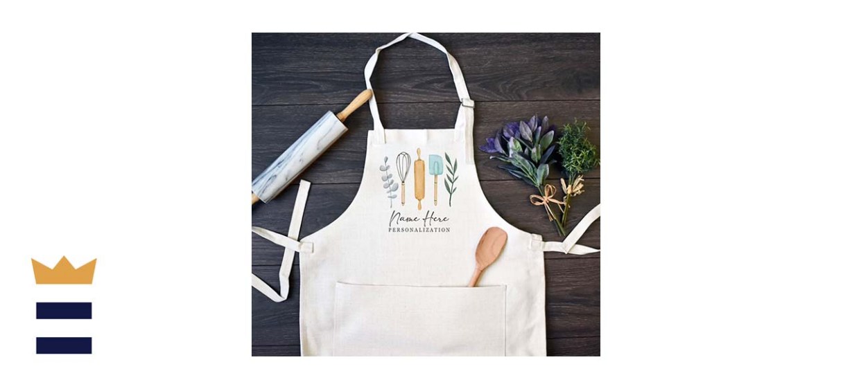 Whiprint Personalized Linen Kitchen Apron