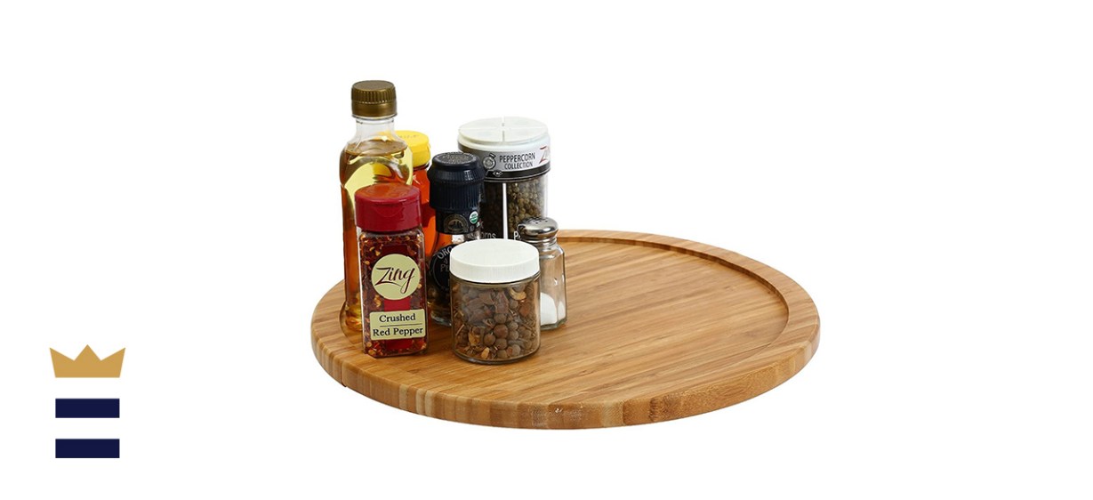 YBM HOME Bamboo Wooden Lazy Susan Turntable