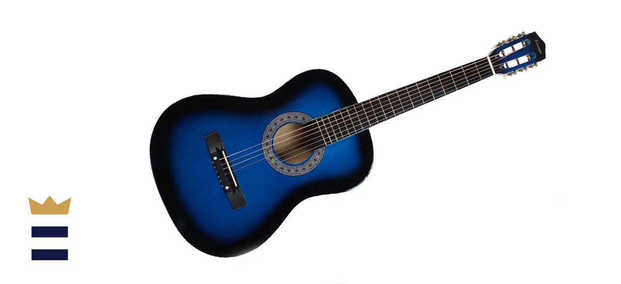 YMC 38-inch Blue Beginner Acoustic Guitar