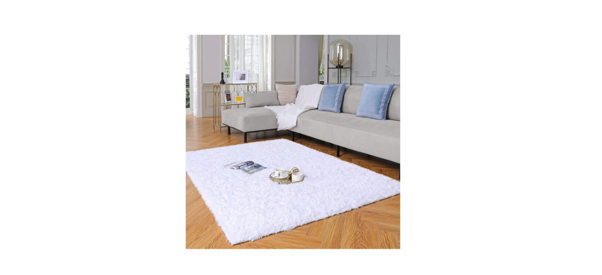 Yome White Rugs for Bedroom