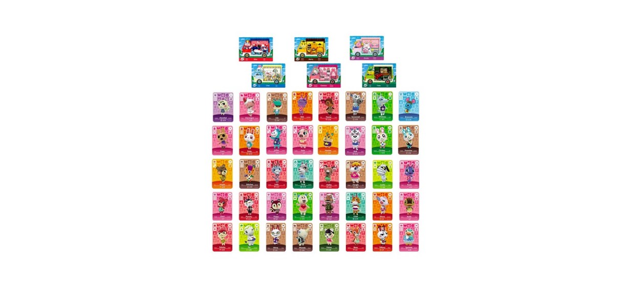 YTWQ 46-Piece NFC Mini Amiibo Cards for Animal Crossing: New Horizons 