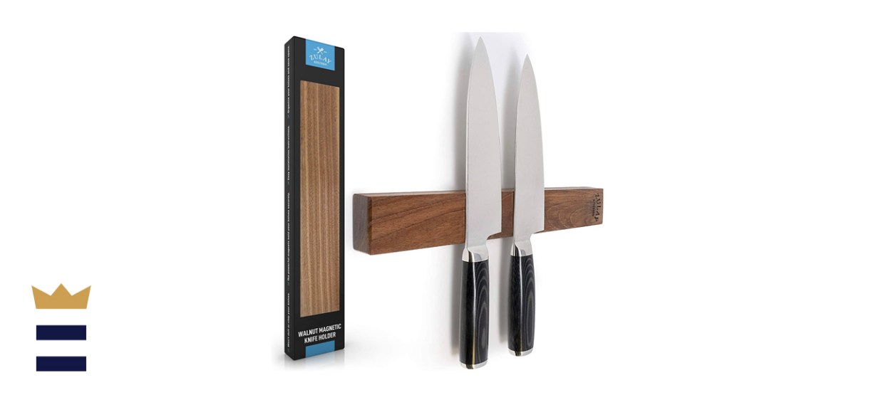 Zulay Seamless Walnut Magnetic Knife Holder