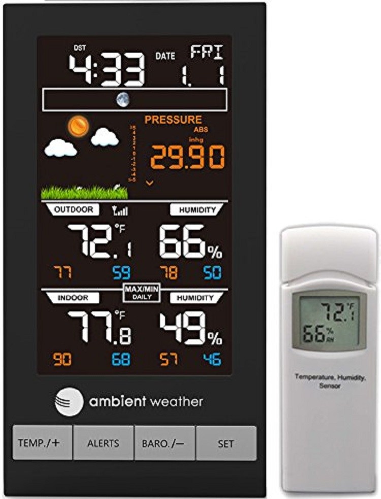 Ambient Weather Advanced Wireless Color Forecast Station
