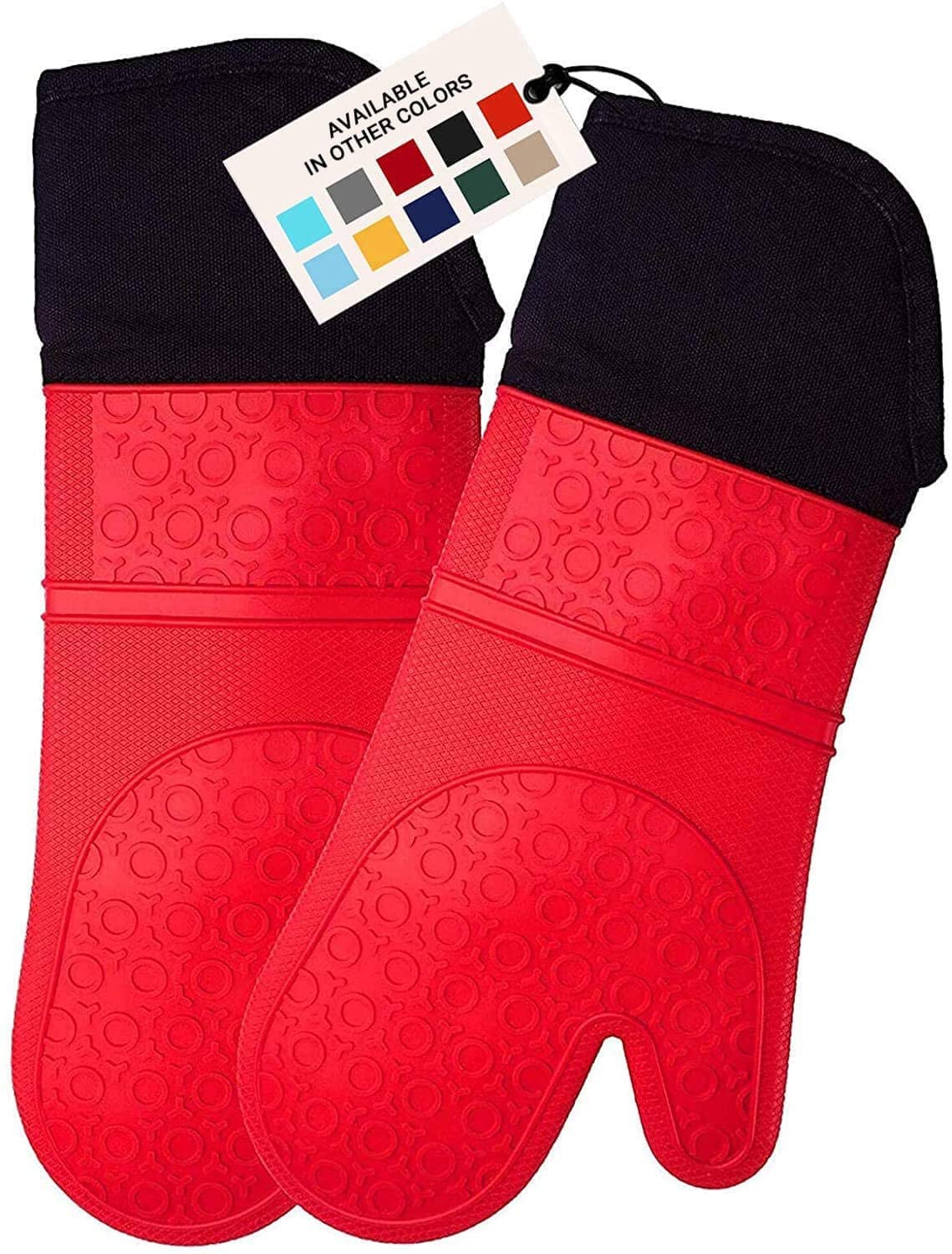 Homwe Extra Long Professional Silicone Oven Mitts