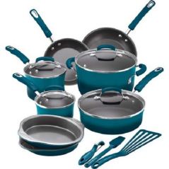 Rachael Ray 15-Piece Enamel Nonstick