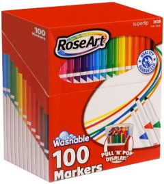 RoseArt Assorted Color Washable Markers 100-Pack