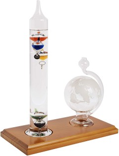 AcuRite Galileo Thermometer with Glass Globe Barometer