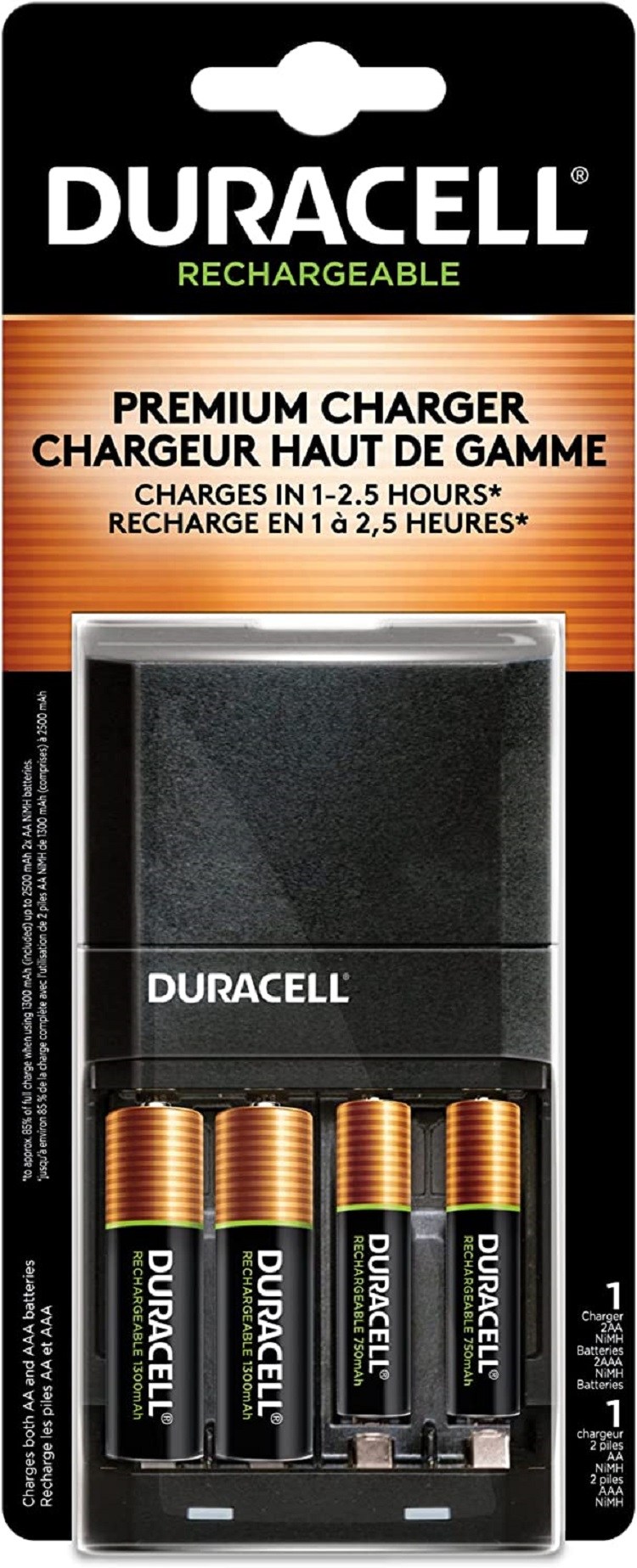 Duracell Rechargeable Batteries with Charger
