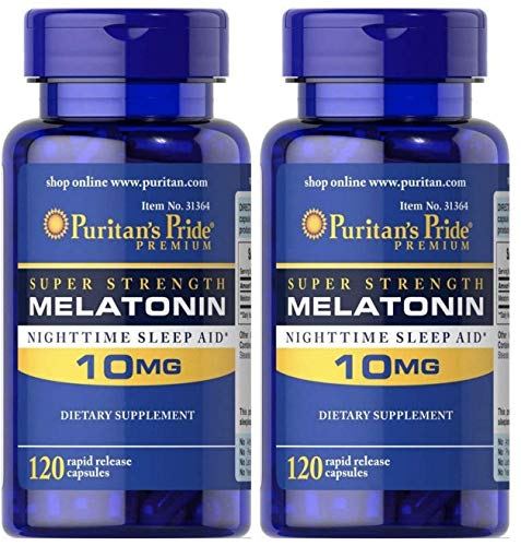 Puritan's Pride Super Strength Rapid Release Capsules Melatonin 10 mg