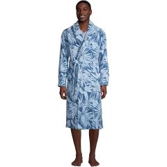 Lands' End Calf-Length Pattern Turkish Terry Robe