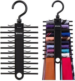 Tenby Living 2-Pack Black Tie Rack