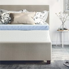 Classic Brands 3-Inch Cool Cloud Gel Memory Foam Mattress Topper With Free Cover, Queen