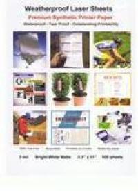 Weatherproof laser sheets Waterproof & Tear-Proof Paper for Laser/Toner Printers & Copiers