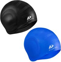 Alepo 2 Pack Unisex Swim Caps with 3D Ear Protection