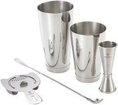 Barfly 4-Piece Basic Stainless Cocktail Set