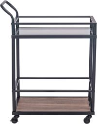 Nathan James Carter Rolling Bar Cart