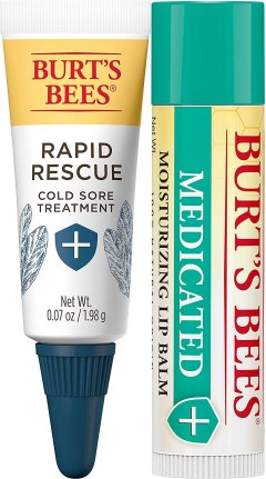 Burt's Bees Cold Sore Treatment Rapid Rescue and Medicated Lip Balm