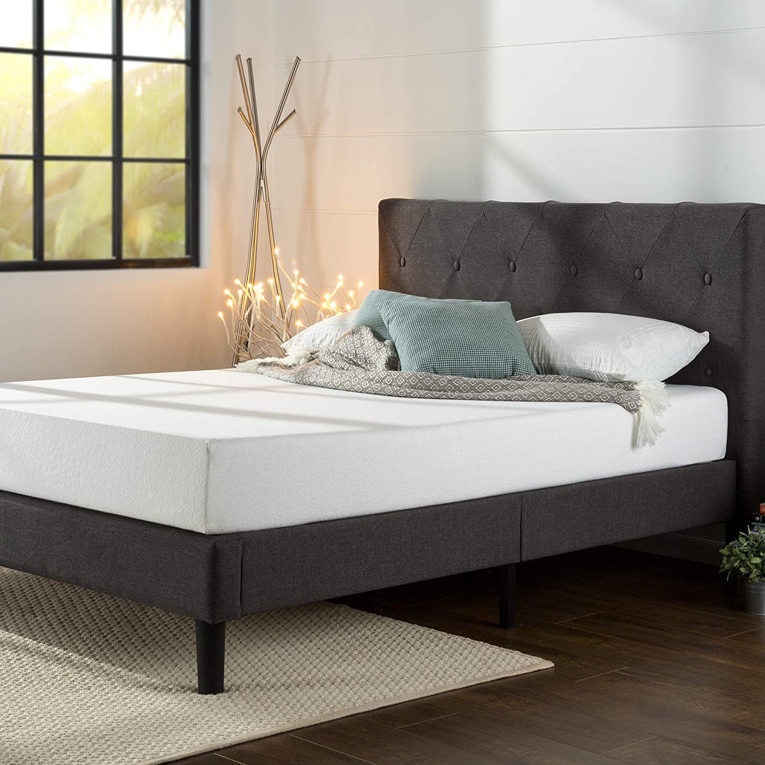 Zinus Upholstered Queen Bed Frame