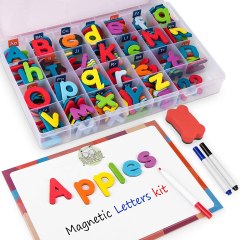 Gametone Classroom Magnetic Alphabet Letters Kit 234 Pcs with Double - Side Magnet Board