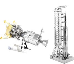 Fascinations Metal Earth 3D Metal Model Apollo CSM and Apollo Saturn V