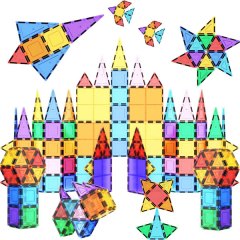 PicassoTiles 100-Piece Magnet Building Tiles Set