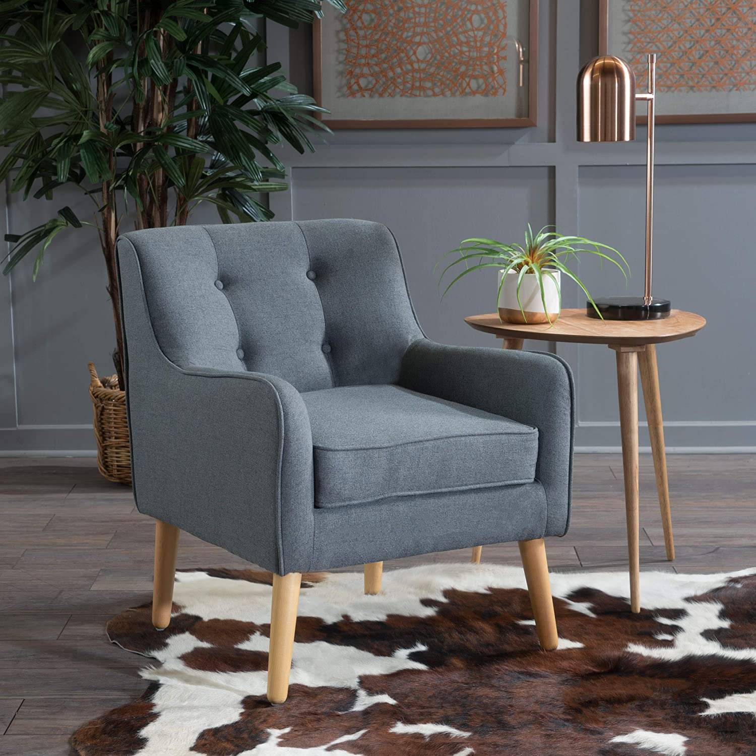Christopher Knight Home Felicity Mid-Century Fabric Arm Chair