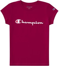 Champion Girls' Heritage Short Sleeve Script Logo Tee Shirt